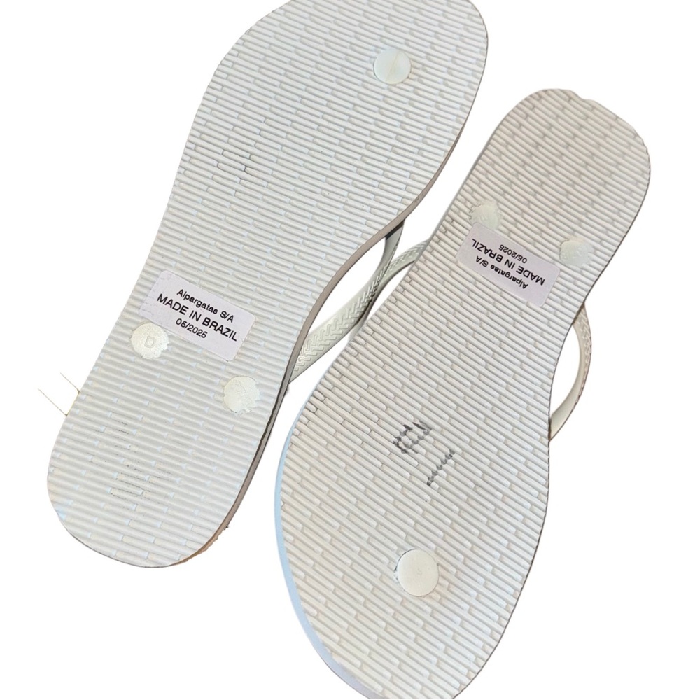 **SOLD** Havaianas Slim Flora Flip Flop Floral Thong Sandals Women's Size 7/8 - Picture 11 of 12